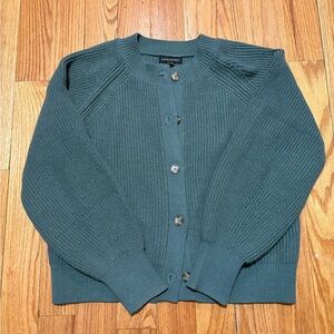SOLD - Green Button-Up Women's Sweater
